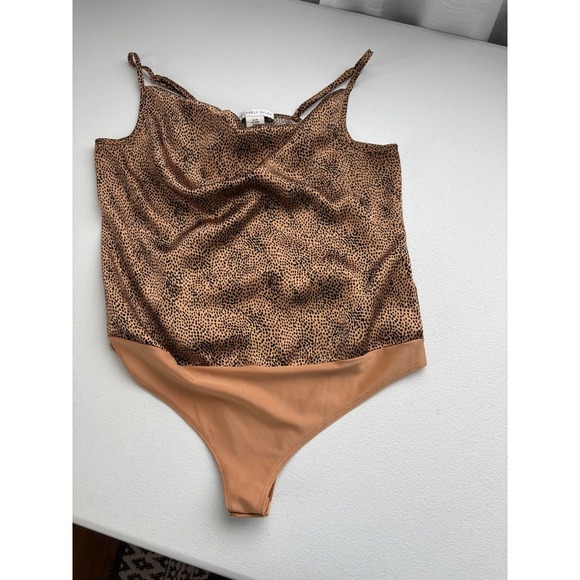 Sincerly Jules Tops - Sincerely Jules Womens Bodysuit Medium M Leopard Print Spaghetti Strap